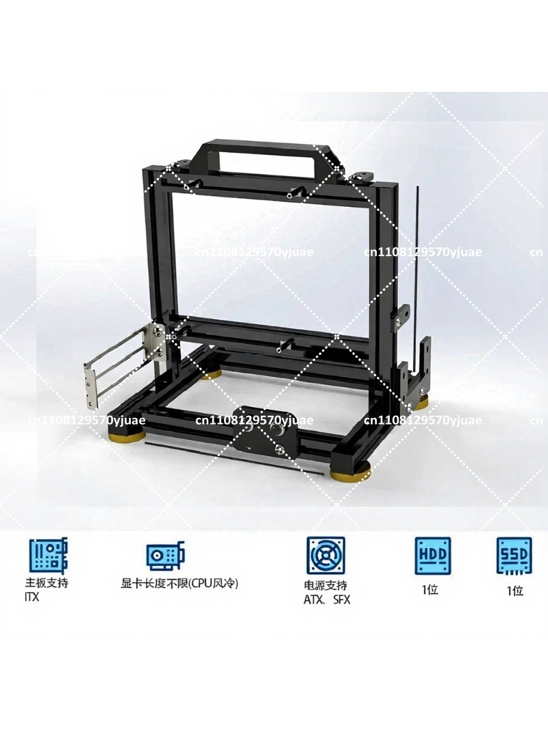 Aluminum Open Frame Test Bench Water Cooling - إطار منصة اختبار الكمبيوتر المحمول المفتوح