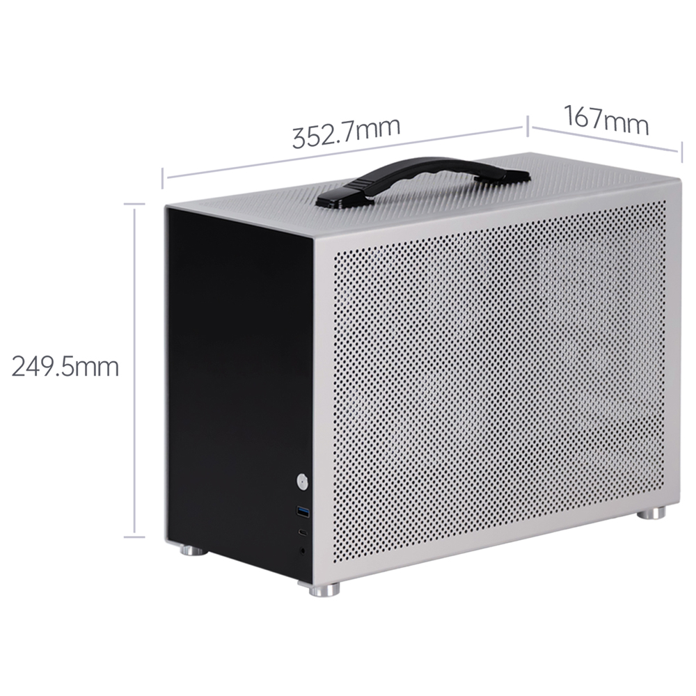علبة كمبيوتر محمولة صغيرة من ن - مراجعة Portable Aluminum Itx Case Carry Handle وسعره
