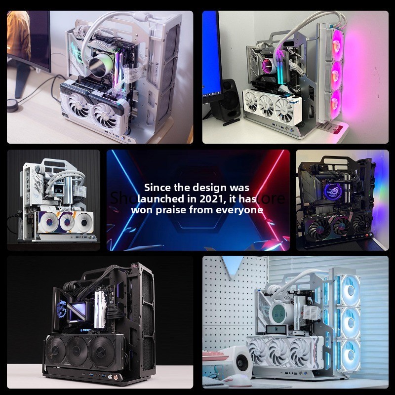 هيكل كمبيوتر مفتوح من الألومني - مراجعة Aluminum Open Frame Test Bench Water Cooling وسعره