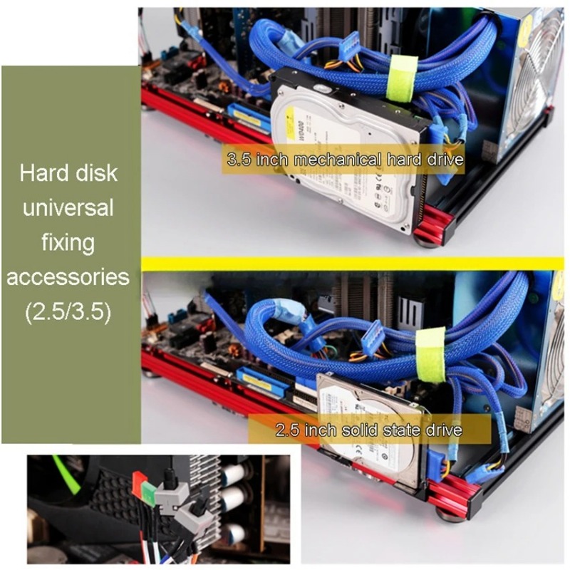 هيكل كمبيوتر ATX من سبائك الأل - مراجعة Aluminum Open Frame Test Bench Water Cooling وسعره
