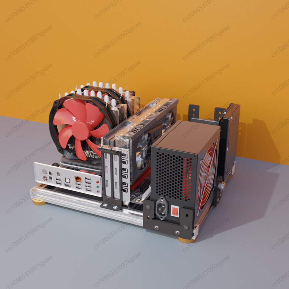 هيكل كمبيوتر مفتوح من الألومني - مراجعة Aluminum Open Frame Test Bench Water Cooling وسعره