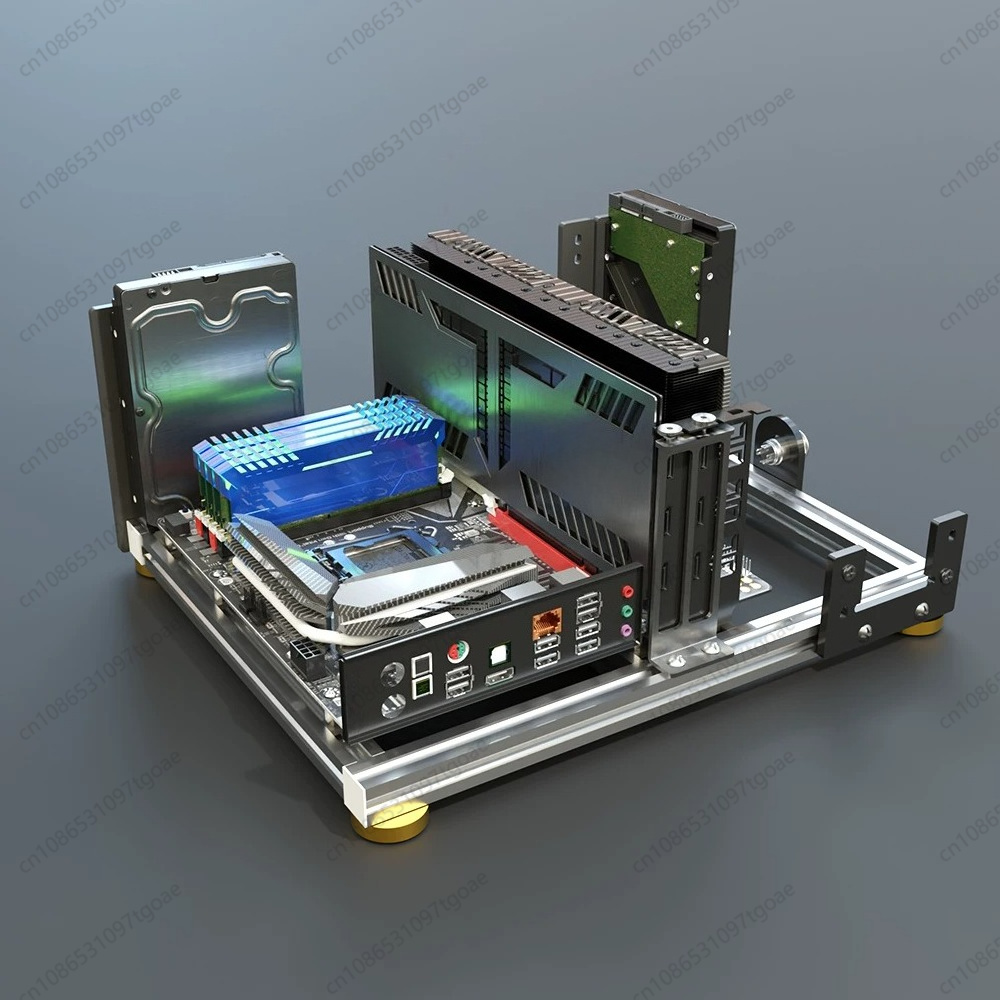 هيكل كمبيوتر مفتوح من الألومني - مراجعة Aluminum Open Frame Test Bench Water Cooling وسعره