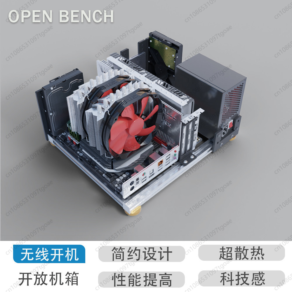 هيكل كمبيوتر مفتوح من الألومني - مراجعة Aluminum Open Frame Test Bench Water Cooling وسعره