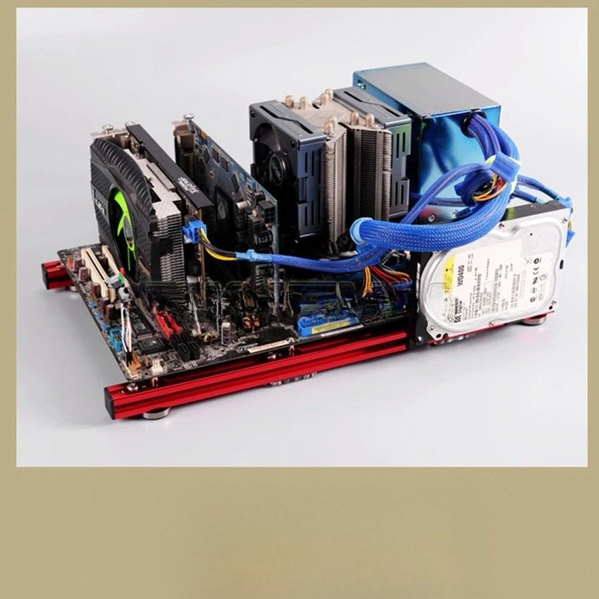 منصة اختبار كمبيوتر ATX من سبا - مراجعة Aluminum Open Frame Test Bench Water Cooling وسعره